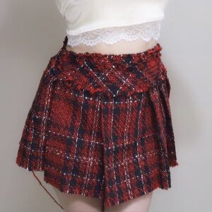 NBD Plaid Wrap Skirt